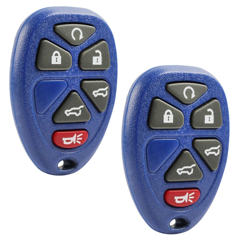 USARemote جهاز تحكم عن بُعد للدخول بدون مفتاح يناسب شيفروليه تاهو 2007-2014 / سوبربان / كاديلاك إسكاليد / جي إم سي يوكون (أزرق)، مجموعة من 2 - Image 1